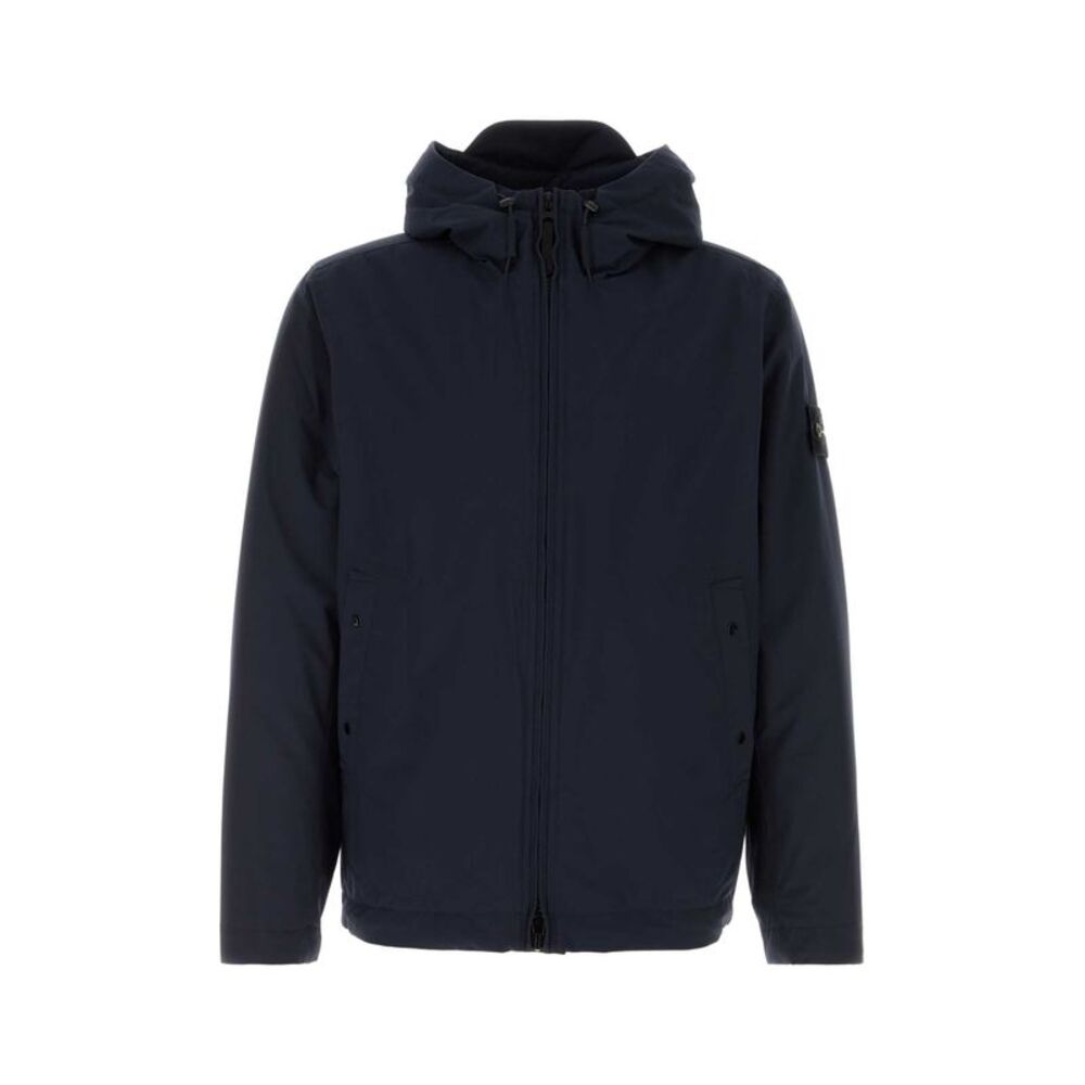 Stone Island Men Midnight Blue Stretch Polyester Jacket
